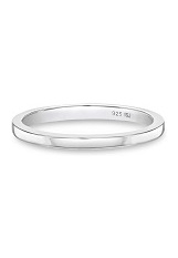 teensy catchy silver plain band baby ring